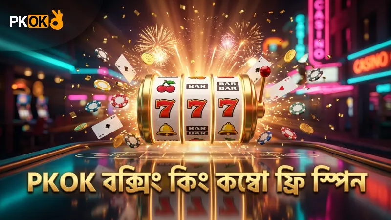 বক্সিং কিং – কীভাবে খেলবেন ও স্মার্ট টিপস 2 PKOK প্ল্যাটফর্মে বক্সিং কিং এর ভিজ্যুয়াল কম্বো এবং ফ্রি স্পিন দক্ষতার সাথে ব্যবহার করুন
